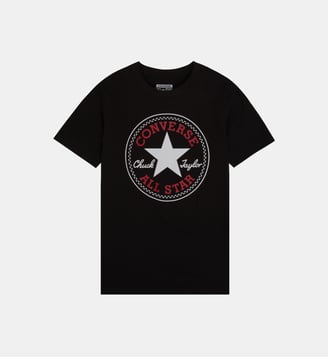 T-shirt droit en coton signature - Converse - Noir