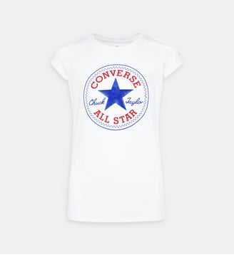 T-shirt droit coton signature - Converse - Blanc
