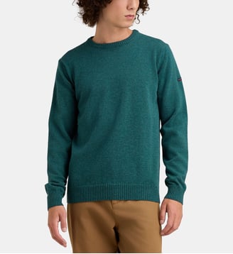 Pull droit en laine - Armor-Lux - Bleu canard