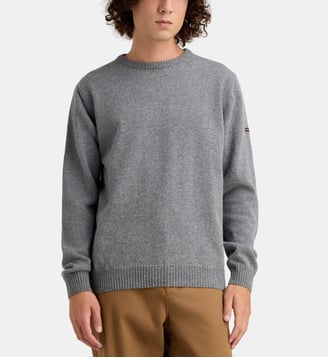 Pull droit en laine - Armor-Lux - Gris chiné