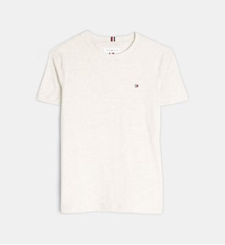T-shirt droit coton drapeau - Tommy Hilfiger - Gris