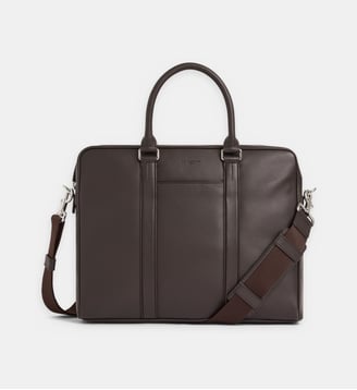 Porte documents 15" Charles en cuir grainé - Le Tanneur - Marron