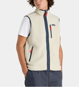 Veste sans manches M's Retro Pile polaire - Patagonia - Écru et bleu