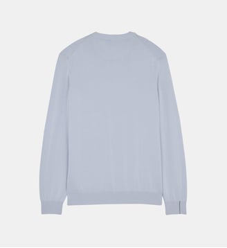 Pull droit coton bio - Lacoste - Bleu peacoat