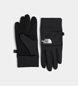 Gants Etip tactiles tissu recyclé - The North Face - Noir et blanc
