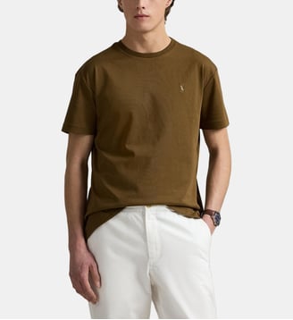 T-shirt custom slim coton pima - Polo Ralph Lauren - Marron brun