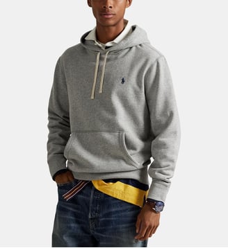 Hoodie droit coton molletonné mélangé - Polo Ralph Lauren - Gris