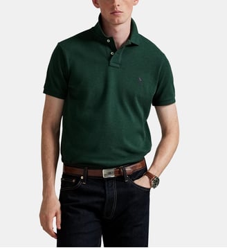 Polo slim coton piqué pony - Polo Ralph Lauren - Pine