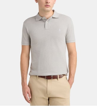 Polo slim coton piqué pony - Polo Ralph Lauren - Gris nuage