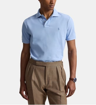 Polo slim coton piqué pony - Polo Ralph Lauren - Chambray