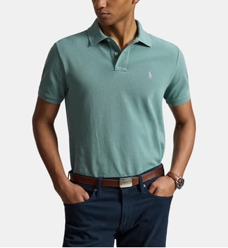 Polo slim coton piqué pony - Polo Ralph Lauren - Vert menthe clair