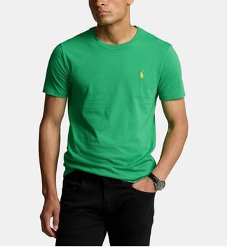 T-shirt custom slim en coton - Polo Ralph Lauren - Vert vif