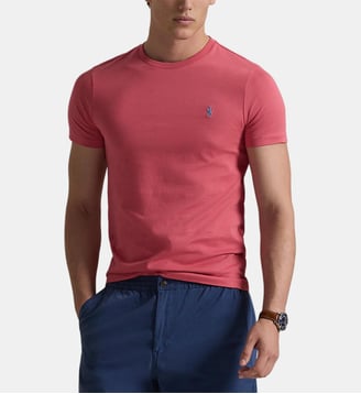 T-shirt custom slim en coton - Polo Ralph Lauren - Rouge piment