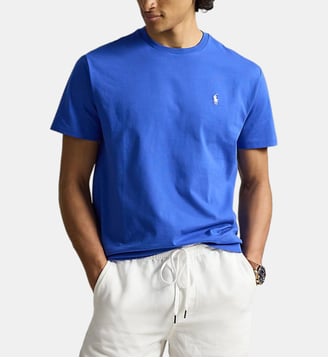 T-shirt custom slim en coton - Polo Ralph Lauren - Iris blue