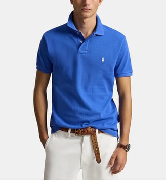 Polo Custom Fit en coton - Polo Ralph Lauren - Bleu iris