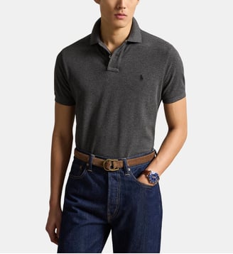 Polo Custom Fit en coton - Polo Ralph Lauren - Gris foncé 1
