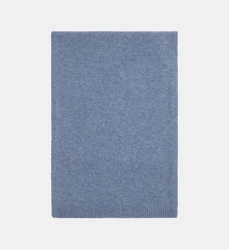 Echarpe Glaces E cachemire homme - Galeries Lafayette - Bleu jean