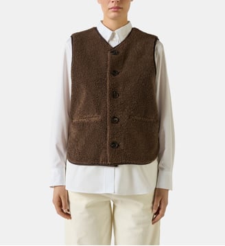 Blouson droit sans manches Fusil - Soeur - Brun