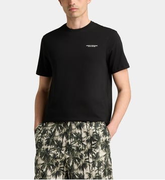 T-shirt droit coton signature - Armani Exchange - Noir