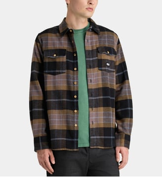 Chemise Hillsboro droite coton à carreaux - Picture - Marron et noir