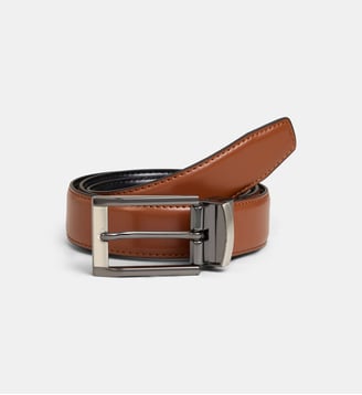 Ceinture réversible Bikatrva cuir - Galeries Lafayette - Cognac