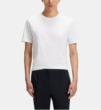 T-shirt modèle Thompson droit en coton jersey - BOSS - Blanc