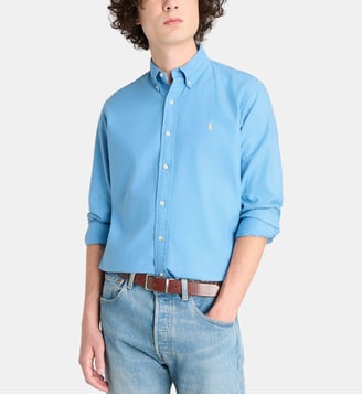 Chemise custom fit en coton Oxford - Polo Ralph Lauren - Bleu moyen