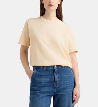 T-shirt Noon jersey coton bio - Galeries Lafayette - Écru