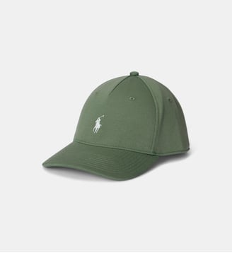 Casquette pony signature en jersey de coton mélangé - Polo Ralph Lauren - Kaki clair