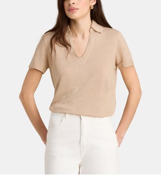 Polo droit Rolo lin - Jodhpur - Beige clair