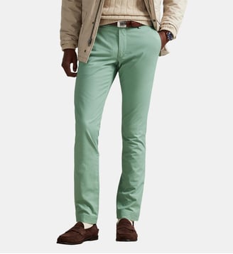 Pantalon slim en sergé stretch - Polo Ralph Lauren - Vert menthe
