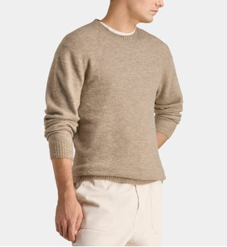 Pull droit Lhair en laine mélangée - Galeries Lafayette - Marron moka