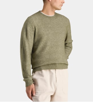 Pull droit Lhair en laine mélangée - Galeries Lafayette - Kaki grisé