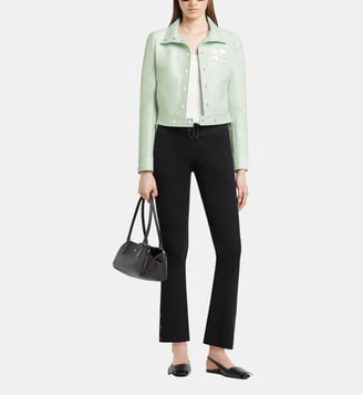 Veste courte Vinyle droite coton mélangé - Courrèges - Menthe