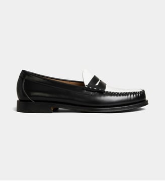Mocassins Larson en cuir - Gh Bass - Noir et blanc