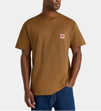 T-shirt droit coeur poche coton bio - Carhartt WIP - Camel