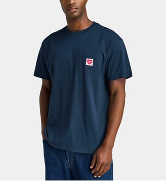 T-shirt droit coeur poche coton bio - Carhartt WIP - Bleu