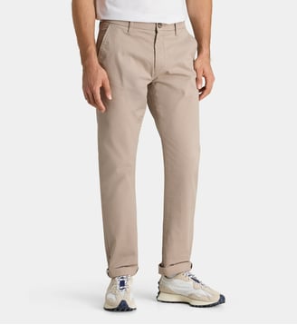 Pantalon chino Kutdroit droit coton bio - Galeries Lafayette - Gris