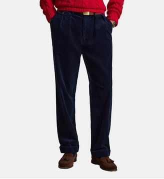 Pantalon droit en velours côtelé - Polo Ralph Lauren - Bleu marine
