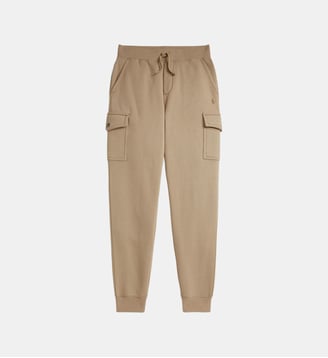 Pantalon de jogging cargo droit en coton mélangé - Polo Ralph Lauren - Kaki clair