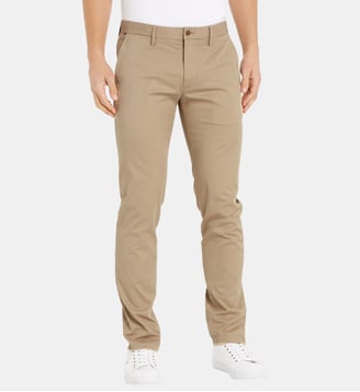 Pantalon chino slim fit coton stretch - Tommy Hilfiger - Beige