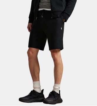 Short droit Fleece en coton mélangé - Polo Ralph Lauren - Black