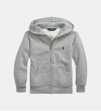 Sweat zippé capuche logo brodé - Polo Ralph Lauren - Gris