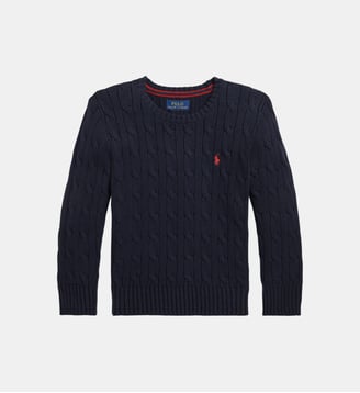 Pull droit en coton torsadé - Polo Ralph Lauren - Navy