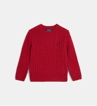 Pull droit torsadé - Polo Ralph Lauren - Rouge