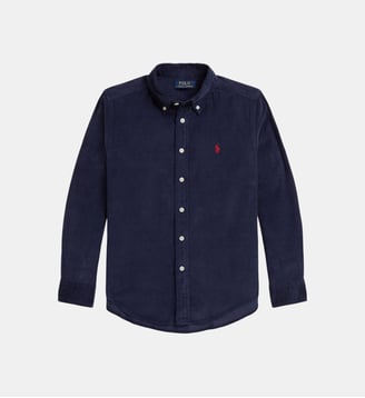 Chemise droite pony velours côtelé coton - Polo Ralph Lauren - Navy