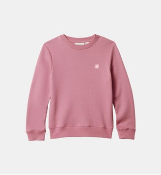 Sweat droit unisexe molletonné monogramme - Calvin Klein - Rose foncé