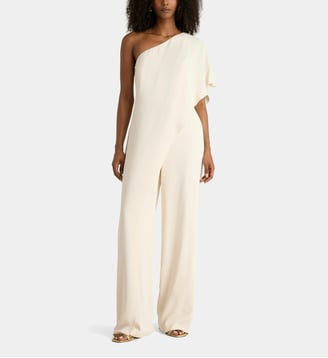 Combinaison fluide April asymétrique - Lauren Ralph Lauren - Écru