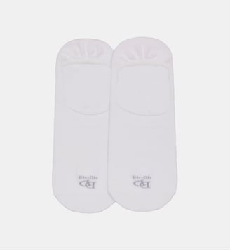 Socquettes en coton mélangé signature - Doré Doré - Blanc