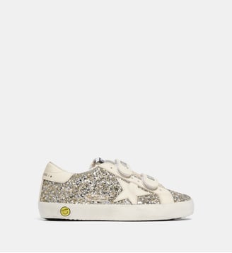 Baskets basses Old School en cuir - Golden Goose - Argenté